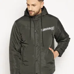 Duke Olive Regular Fit Hooded Jacket-22