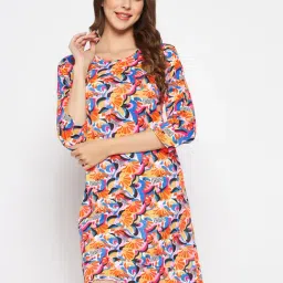 Clovia Multicolor Printed Cotton Night Dress-image-72
