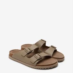 SOLEPLAY by Westside Taupe Double Band Sandals-43