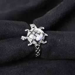 Clara 925 Silver Platinum Swiss Zirconia Turtle Men Ring-image-93
