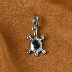 Clara 925 Silver Platinum Plated Good Luck Tortoise Turtle Pendant Without Chain-image-40