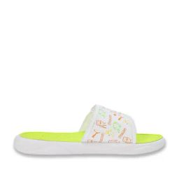 Puma Men's Royalcat White & Lime Smash Slides-image-26