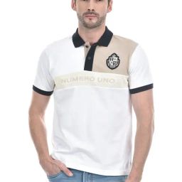 Numero Uno White Cotton Regular Fit Embroidered Polo T-Shirt-image-80