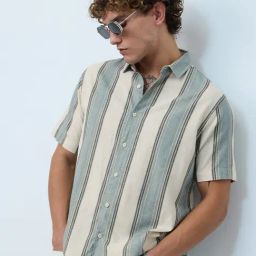 The Souled Store Multi Regular Fit Striped Shirt-11