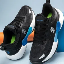 Red Tape Men's Court Crossover Collection Black Running Shoes-image-80