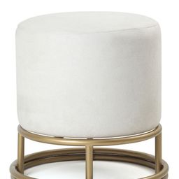 Blck Homes White Metal & Cotton Lucas Pouffe Ottomans-image-39
