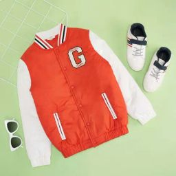 Pantaloons Junior Boys Vermillon Orange & White Printed Full Sleeves Coats & Jackets-image-13