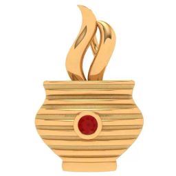 P.C. Chandra Jewellers 22k Yellow Gold Earthen Vessel Pendant-picture-7