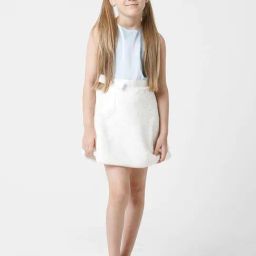 Kate & Oscar Kids Blue & White Regular Fit Dress-image-69