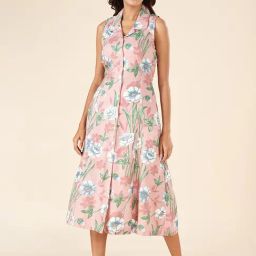 Akkriti by Pantaloons Pink Printed A-Line Dress-image-11
