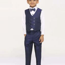 Kids Island Boys Black Solid Full Sleeves Suit Set-image-22
