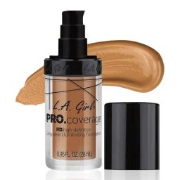 L.A. Girl HD Pro Coverage High-Definition Long Wear Illuminating Liquid Foundation Sand - 28 ml-image-17