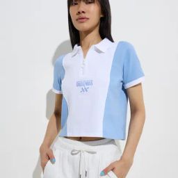 Studiofit by Westside Blue Text Design Cotton T-Shirt-picture-24