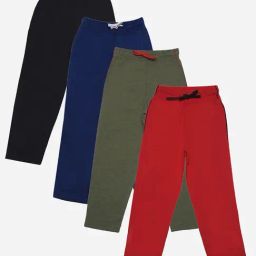 Dollar Boys Assorted Solid Trousers (Pack Of 4)-57