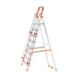 PRO HOME 8 Steps Ladder with Railing and Anti Slip Shoes Aluminium Ladder Load Capacity 300 Kg-14