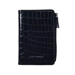 Lino Perros Black Textured Small Bi-Fold Wallet-34