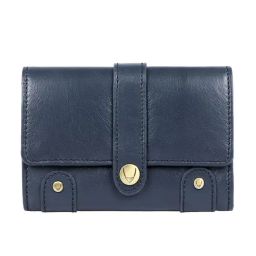 Hidesign Ecom Blue Solid Tri-Fold Wallet for Women-image-99