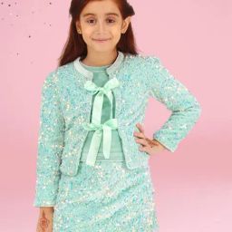 Cutecumber Girls Green Party Dress-image-67