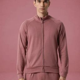 Rare Rabbit Pink Cotton Regular Fit Solid Sweatshirt-image-100