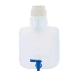 Abdos 20 L Capacity and 525 mm Height White PP Carboy With Stopcock, P11521 image 1