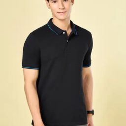 Byford By Pantaloons Black Cotton Slim Fit Polo T-Shirt-picture-19