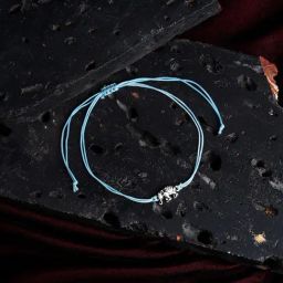 Accessorize London Light Blue Sparkle Elephant Threaded Anklet-image-24
