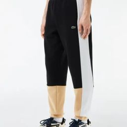 Lacoste Black Cotton Regular Fit Colour Block Sports Joggers-picture-31