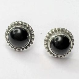 Arte Jewels 925 Sterling Silver Black Stone Drop Earrings for Women-picture-32