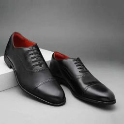 Ruosh Men's Black Oxford Shoes-image-59