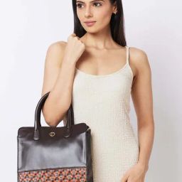 Caprese ZETA Chocolate Printed Medium Handbag-46
