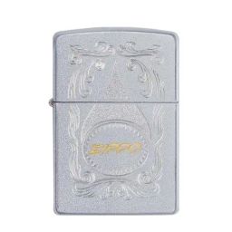Zippo Silver Gold Script Brass Windproof Pocket Lighter-10