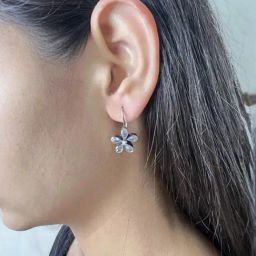 Arte Jewels 925 Sterling Silver Flower Shape Drop Earrings for Women-image-42