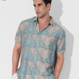 The Souled Store Blue Regular Fit Printed Shirt-image-92