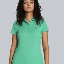 Puma Green Cotton Plain Sports T-Shirt-image-54
