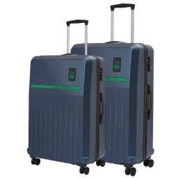 United Colors of Benetton Cobalt Navy Textured Trolley Bag Pack of 2 - 66 Cms & 76 Cms-image-4