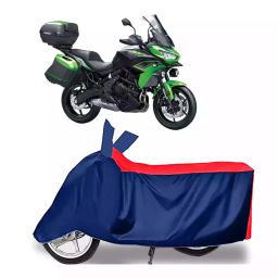 Auto Pearl Two Wheeler Cover with Bag for Kawasaki Versys 650, Red & Blue-image-78