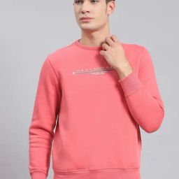 Monte Carlo Pink Regular Fit Printed Sweatshirt-20