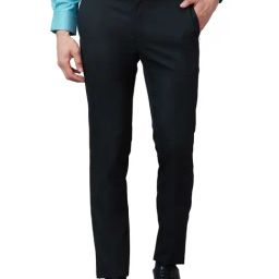 Raymond Black Slim Fit Trousers-picture-31