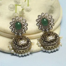 Biba Golden Green Earrings for Women-picture-22