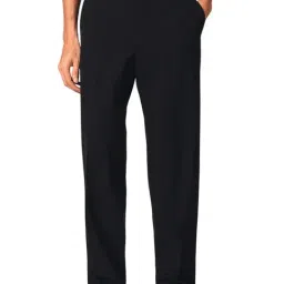 Selected Blue Relaxed Solid Trousers-picture-48