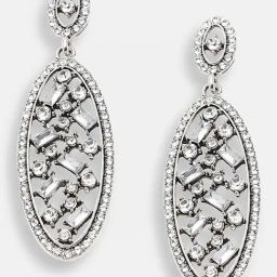 Sohi Silver Plated Party Designer Stone Drop Earrings-22