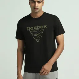 Reebok Black Cotton Regular Fit Printed Sports T-Shirt-picture-38