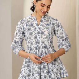 Libas Grey Floral Kurti-picture-45