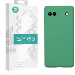 Sprig Liquid Silicone Back Cover for GOOGLE PIXEL 6A (Green)-image-86