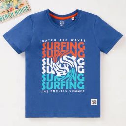 Ed-a-Mamma Kids Blue Printed T-Shirt-picture-17