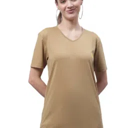 Vimal Jonney Beige Cotton Logo Print T-Shirt-picture-25