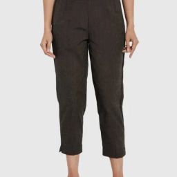 Fabindia Grey Cotton Cropped Pants-picture-27