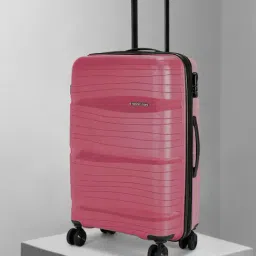 Nasher Miles Nicobar Hard-Sided Polypropylene Check-in Maroon and Brown 24 inch |65cm Trolley Bag-image-89