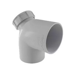 Finolex 4 inch SWR Selfit Bend Double Socket with Door, 7621-11