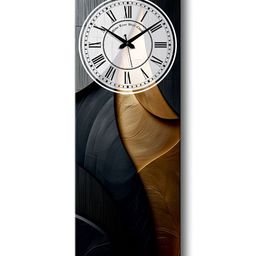 OLIVE TREE Brown & Black Printed Wooden Contemporary Rectangle Shaped Wall Clock-28